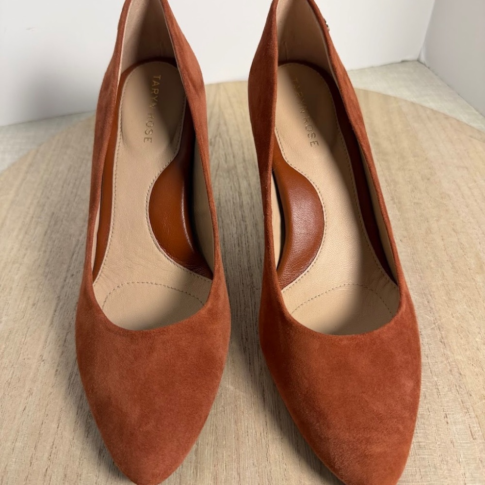 Taryn Rose Women’s Suede Pumps Heels Brown Rust Size 7.5 - Picture 2 of 7